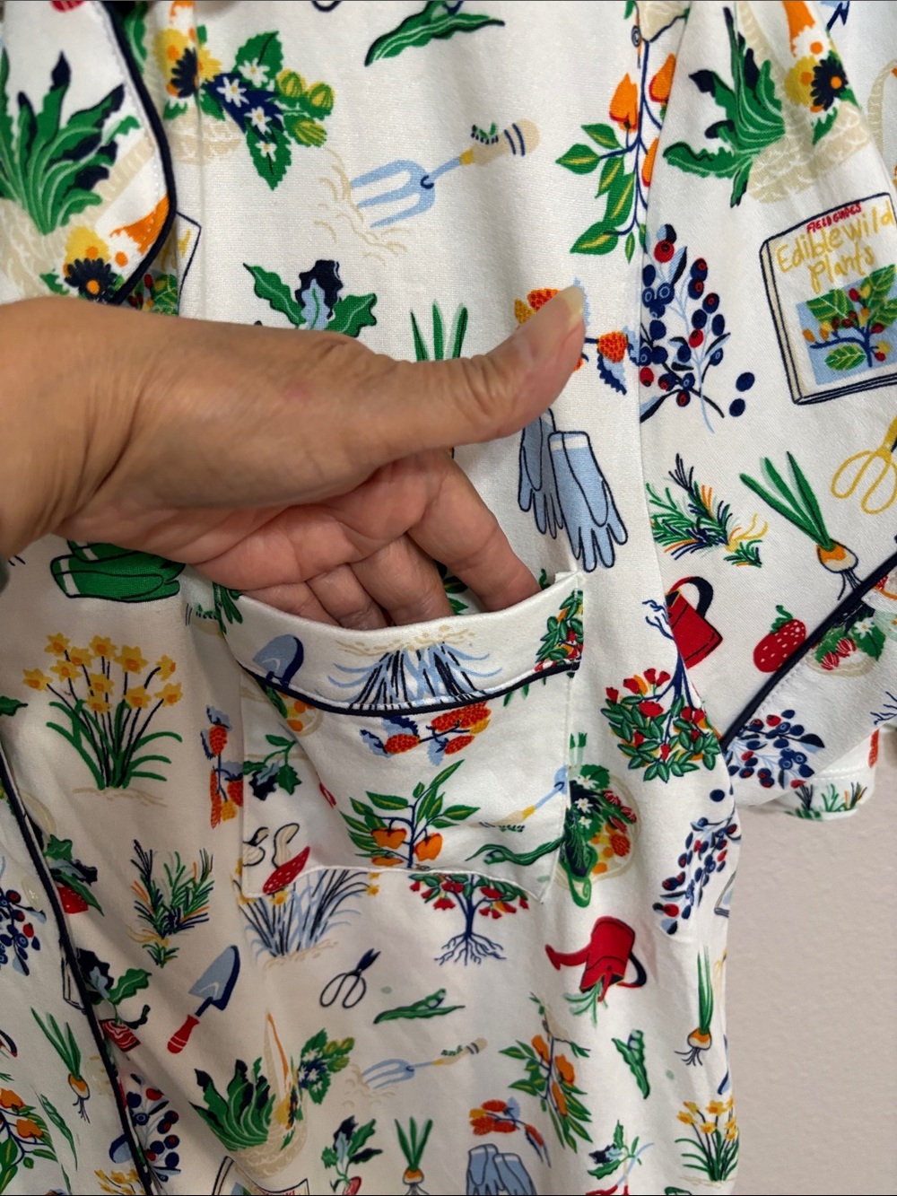 Kate Spade Gardening Short Sleeve Shorts Pajamas Set Size XL Sleepwear - Picture 5 of 14